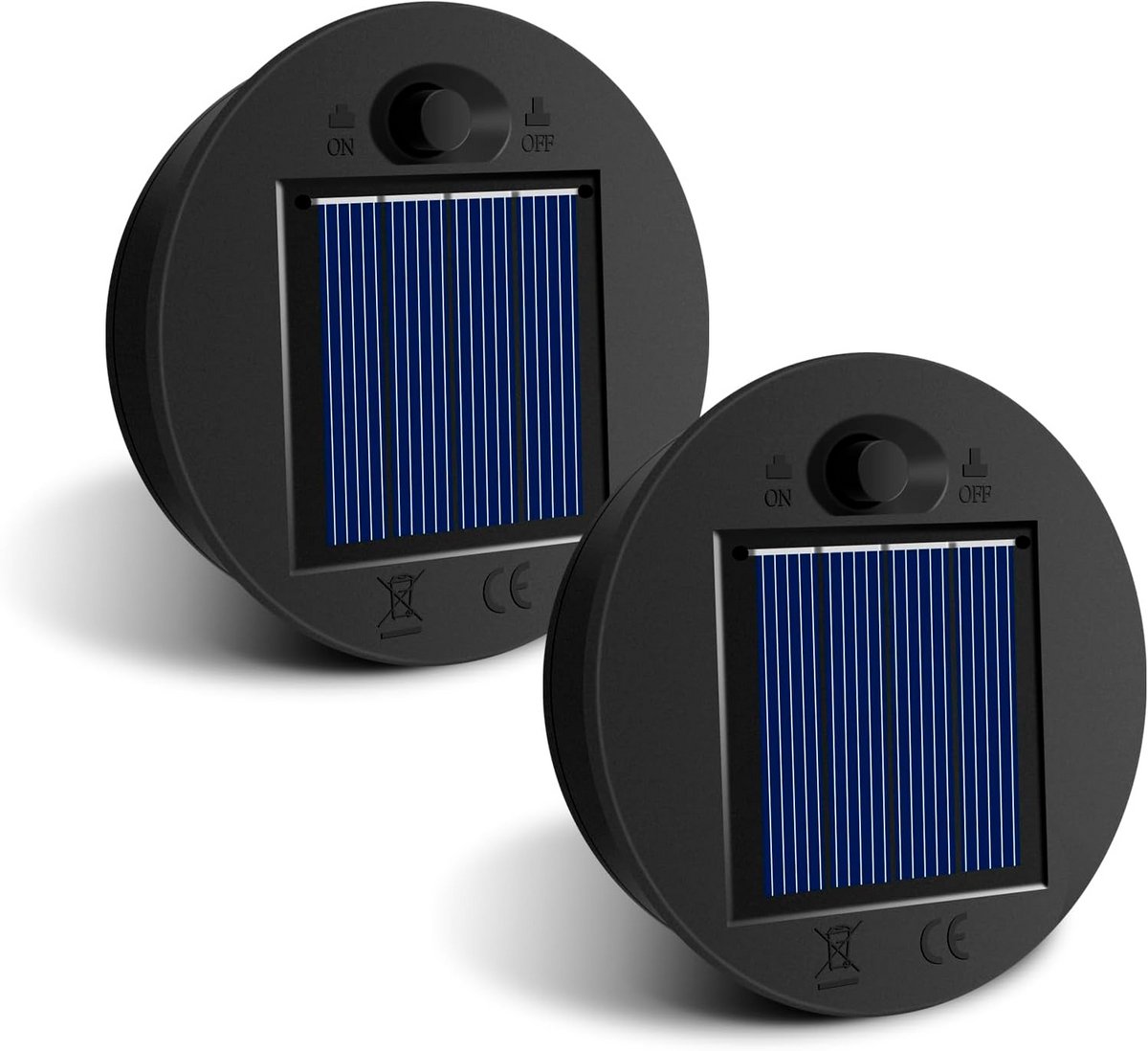 Set van 2 Vervangende Solar Licht Tops met Heldere LED Verlichting