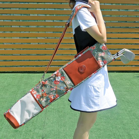 Waterdichte Canvas Golftas met Leren Details - Compacte Reis- en Trainingsbag voor Dames — afbeelding 4