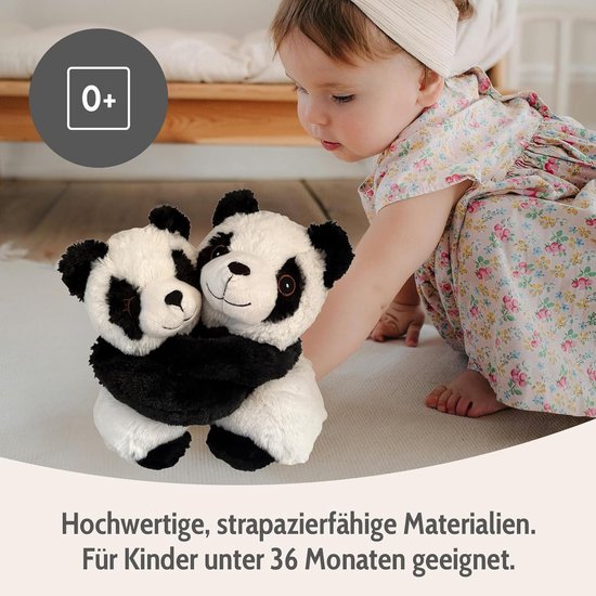 Warmteknuffel Panda Mama & Kind Set - Knuffeldier met Uitneembare Gierstvulling voor Warmte en Knuffelen van Merkloos — afbeelding 2