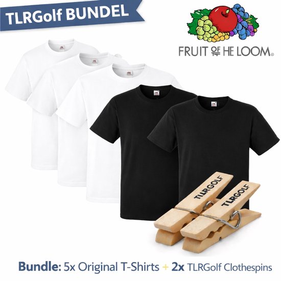 10 Fruit of the Loom T-shirts, Valueweight, S, M, L, XL, XXL, 3XL, 4XL, 5XL, oversized, diverse kleurensets selecteerbaar (XL, 4 zwart/4 grijs/2 wit