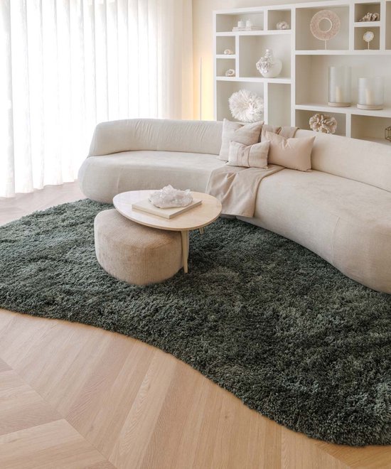 Tapis de sol organique Shaggy - Sveve vert mousse 150x230 cm