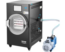 VEVOR Vacuüm Vriesdroger 4 Lagen Vriesdroogmachine voor Groenten, 1550W, Zwart