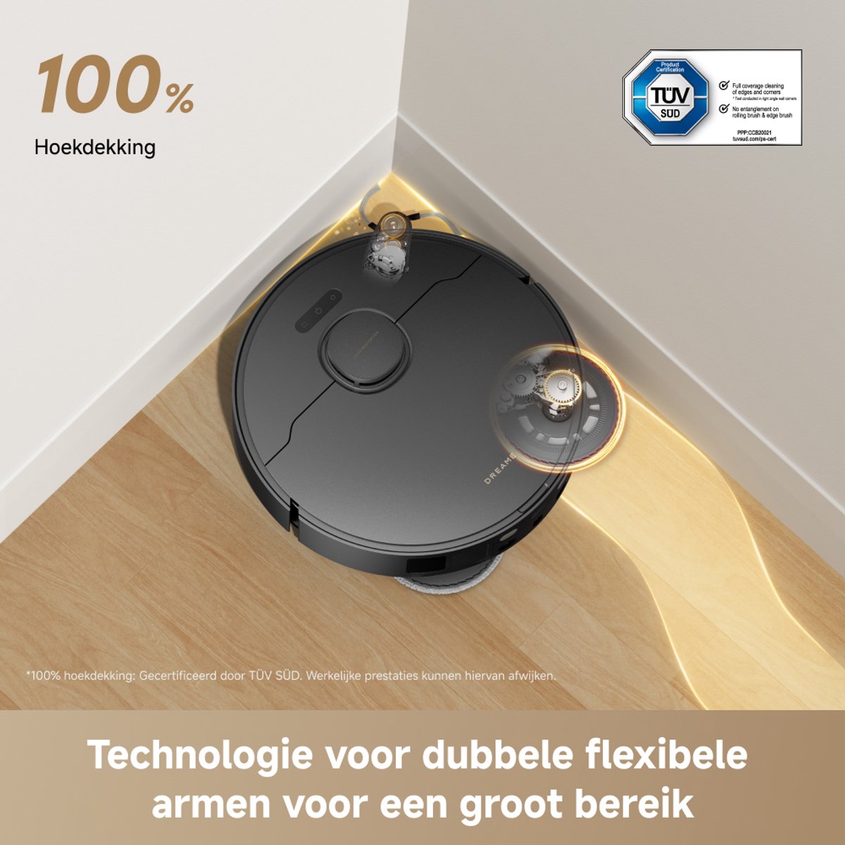 Dreame Robotstofzuiger L50 Ultra AE - Robotstofzuiger met dweilfunctie - 28.000 Pa Zuigkracht - Automatische Leegstation - Uitschuifbare Zijborstel - DryBoard - Zwart — afbeelding 4