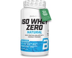 BioTech USA BioTech USA BioTechUSA Iso Whey Zero Natural Eiwitpoeder 80% Eiwit Natuurlijk gearomatiseerd Glutenvrij Lactosevrij Geen toevoegingen Geen kleurstoffen 908 g Kokosnoot