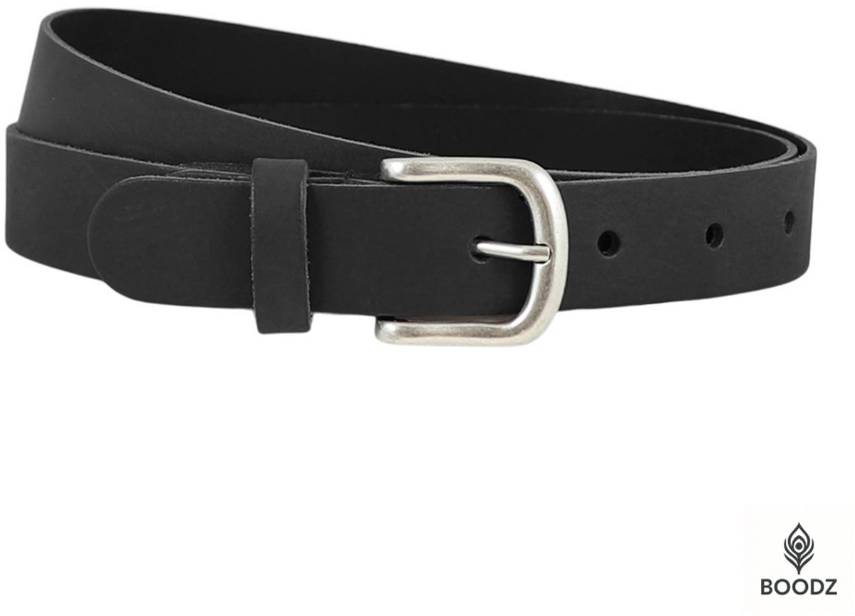 Boodz Leren Riem 3 cm Zwart | Maat 105