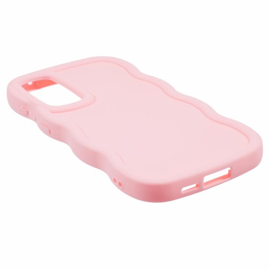 Étui adaptée pour Samsung Galaxy S24 FE - Coque arrière en silicone Phonesta Wavy - Rose