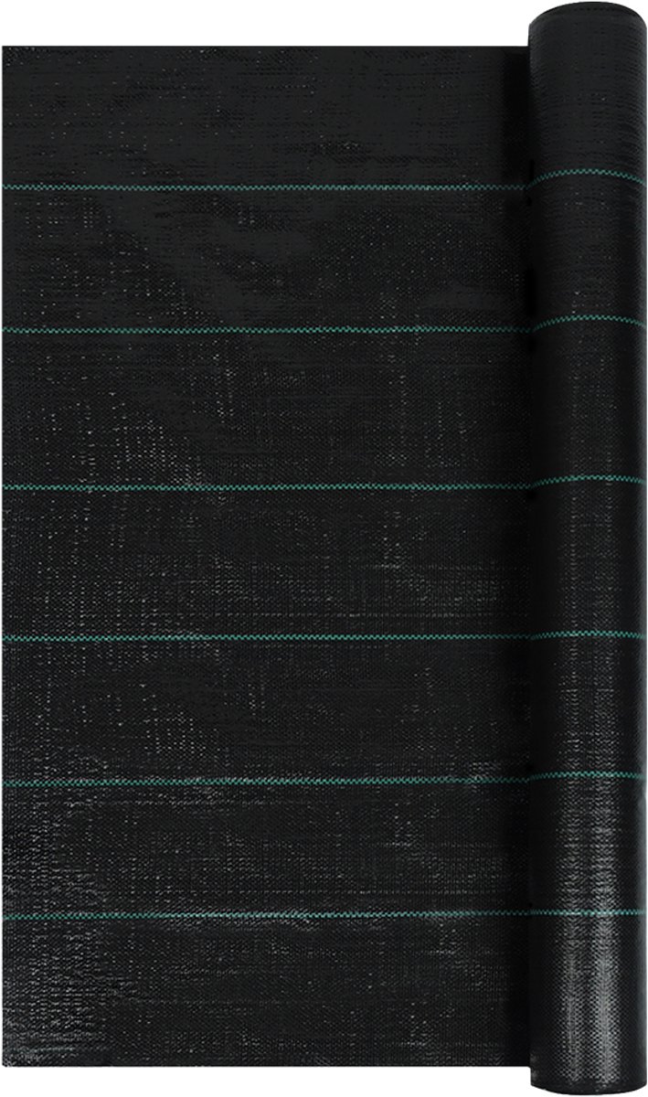 Aufun Onkruiddoek 100 g/m² - Onkruidfolie - Waterdoorlatend bodembeschermingsdoek - Voor tuin, bloembak en zandbak