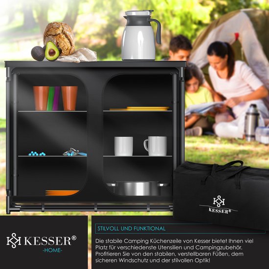 KESSER® Campingkeuken Opvouwbaar - Campingkast inclusief Opbergtas - Kampeerkeuken Kampeerkast van Merkloos — afbeelding 2