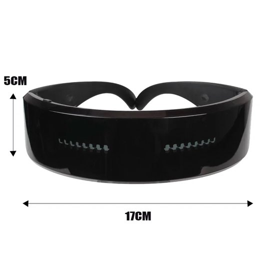 Led Bril Festival- Led Bril Party Programmeerbaar - Rave Bril Bluetooth - Eigen Foto’s - Muziekgevoelig - Halloween - 700 mAh — afbeelding 4