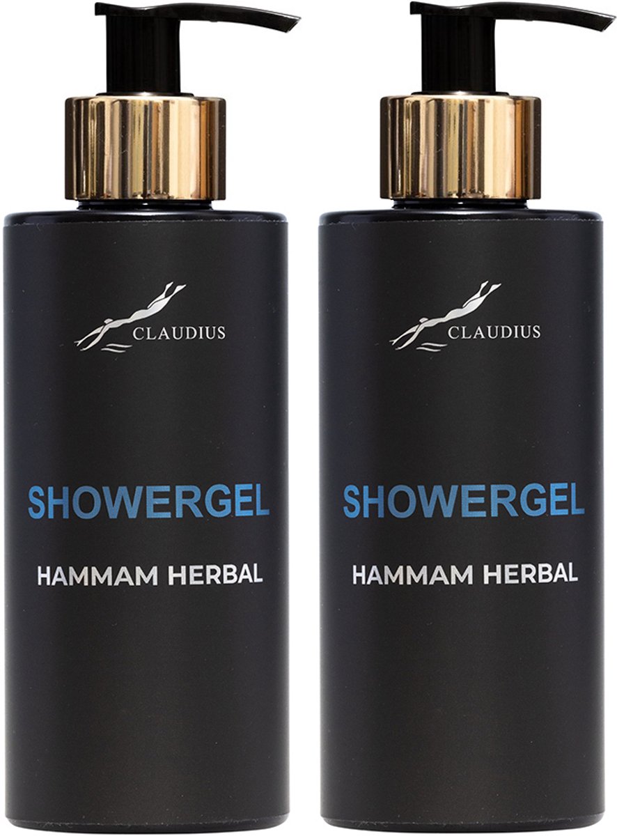Showergel Hammam Herbal 300 ml - gouden pomp - 2 stuks