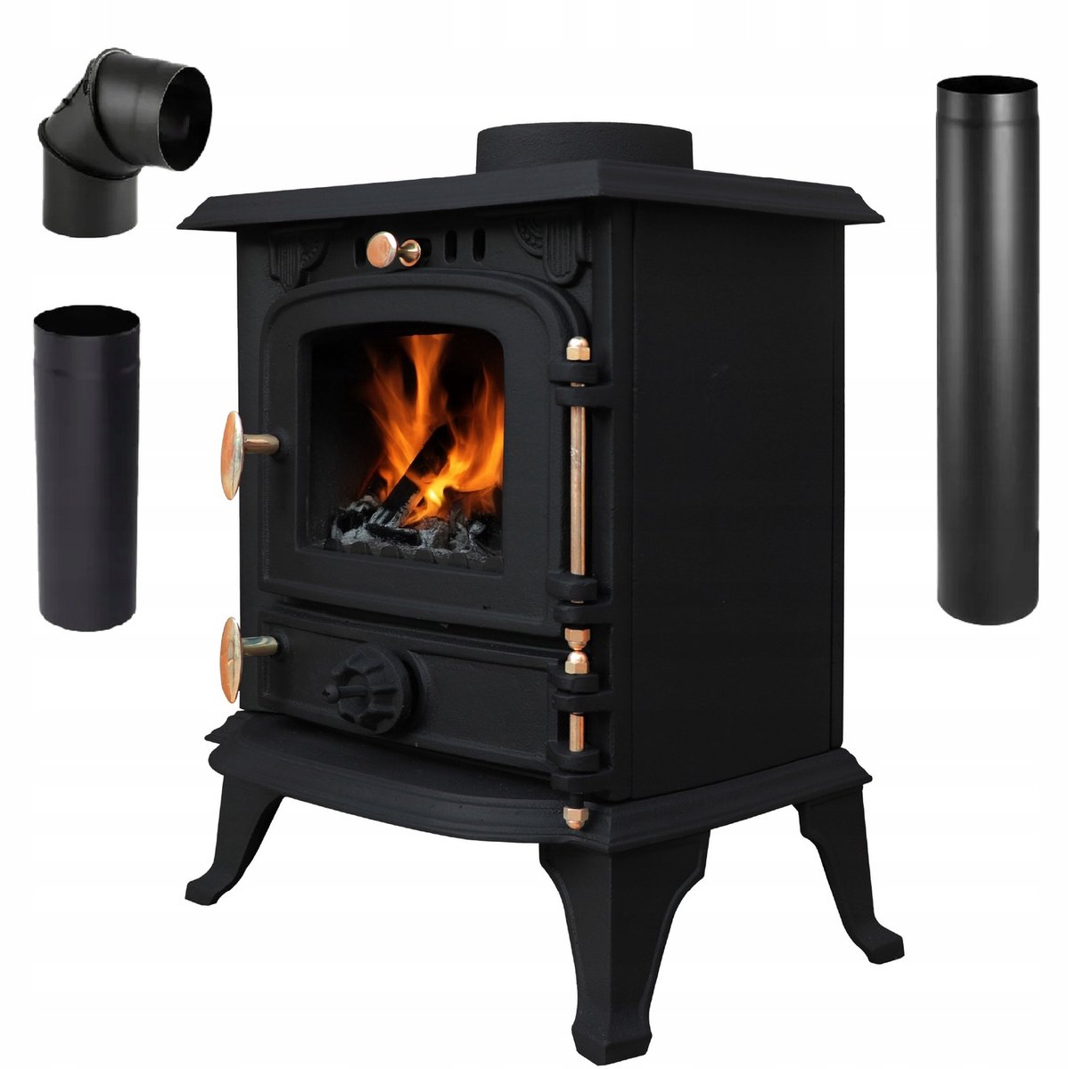 THUNDER DIANA Houtkachel - 4,5 kW - Inclusief Rookpijpen