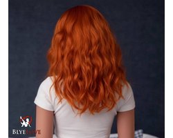 Sekspop Masturbator Pruik Licht Rood voor Love Doll Sexpop Blyelove.nl®