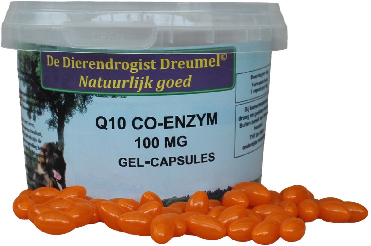 Dierendrogist Q10 Capsules 60 St - Co-enzym Q10 Supplement - Ondersteuning Bij Ouderdom en Stress