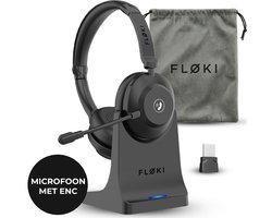Floki® WH70 – Draadloze Headset met Microfoon – Bluetooth Dual Connect – Noise Cancelling – Koptelefoon - Hoofdtelefoon