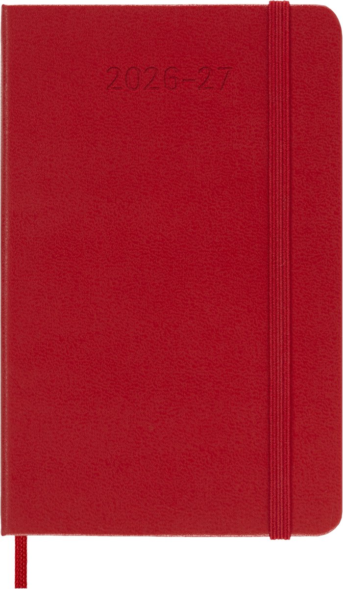 Moleskine 18 Maanden Agenda - 2026/27 - Wekelijks - Pocket - Harde Kaft - Rood
