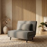 Troonz Slaapstoel Lucca 80x192 – Inklapbare Slaapbank – Verstelbare Rugleuning – Slaapfauteuil 1 Persoon – Tot 120 kg Draagvermogen