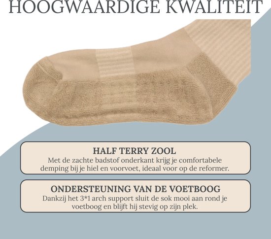 Gripsokken Pilates - Antislip sokken 2 Paar - Reformer Sokken - Pilates Sokken Reformer - maat 37 t/m 40 van Merkloos — afbeelding 3