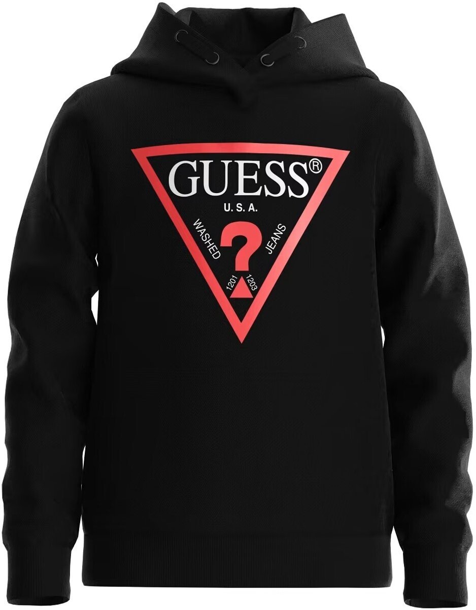 Kinder sweatshirt met capuchon Guess Core Zwart
