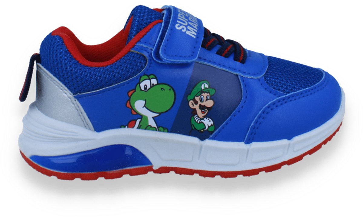 Super Mario Jongens Sneaker Met Lichtjes | Blauw | Maat: 27