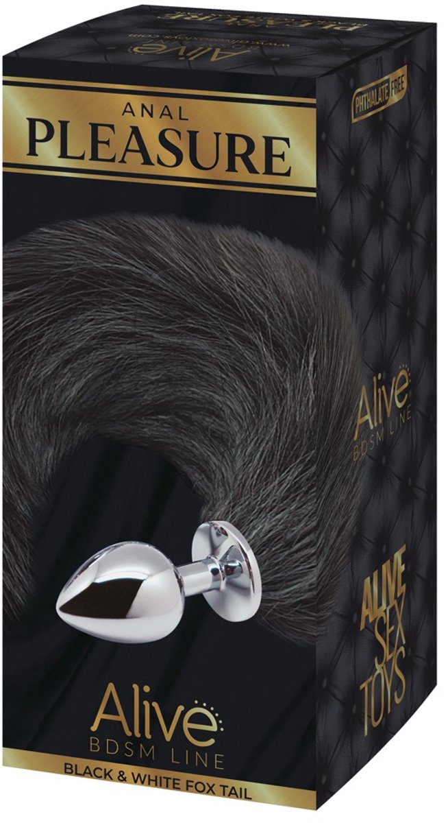Alive Black&White Fox Tail M