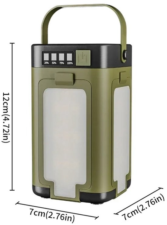 WiseGoods Premium Solar Camping Lamp Met Powerbank 2000mAh - Opvouwbaar IPX4 Noodlamp - Kamperen - Wonen Stroomuitval - Survival — afbeelding 5