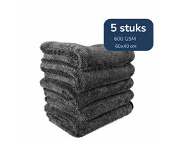 TileDry® 5 stuks - Droogdoek Badkamer - Hoge Kwaliteit - Droog doeken voor Badkamer, Auto, en Keukenschoonmaken - Raamdoeken Streepvrijdroog - Microvezeldoekjes Schoonmaak - Fastdry Wonderdoekjes - Streeploos & Kalkvrij - Absorbeert tot 800ML-60x40cm