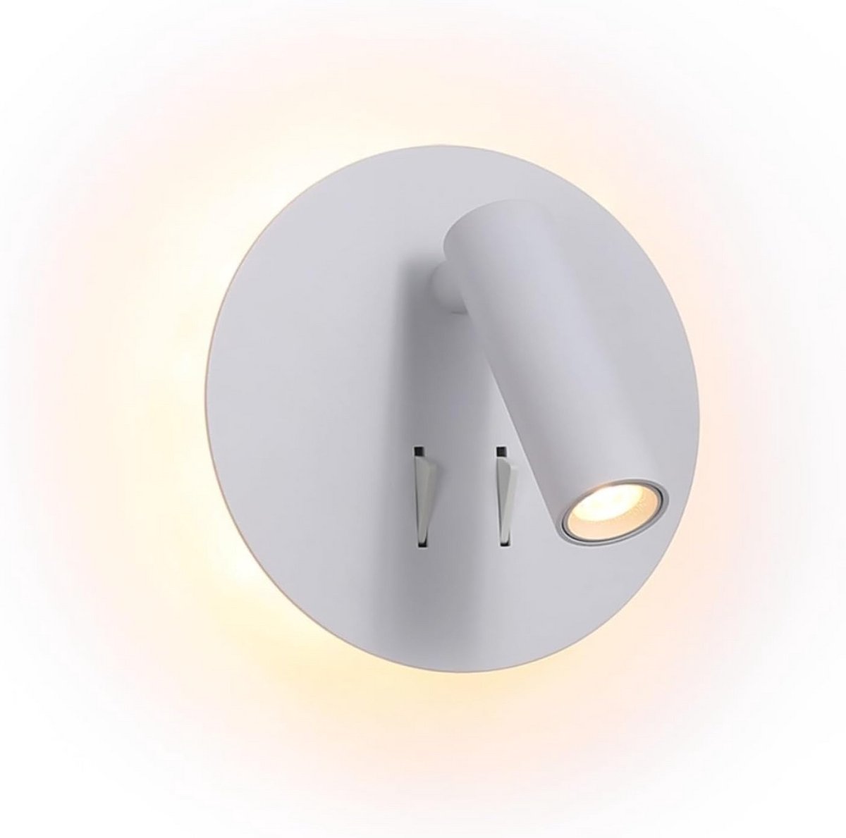 Verstelbare LED Wandlamp met Spot en Sfeerverlichting - Zwart