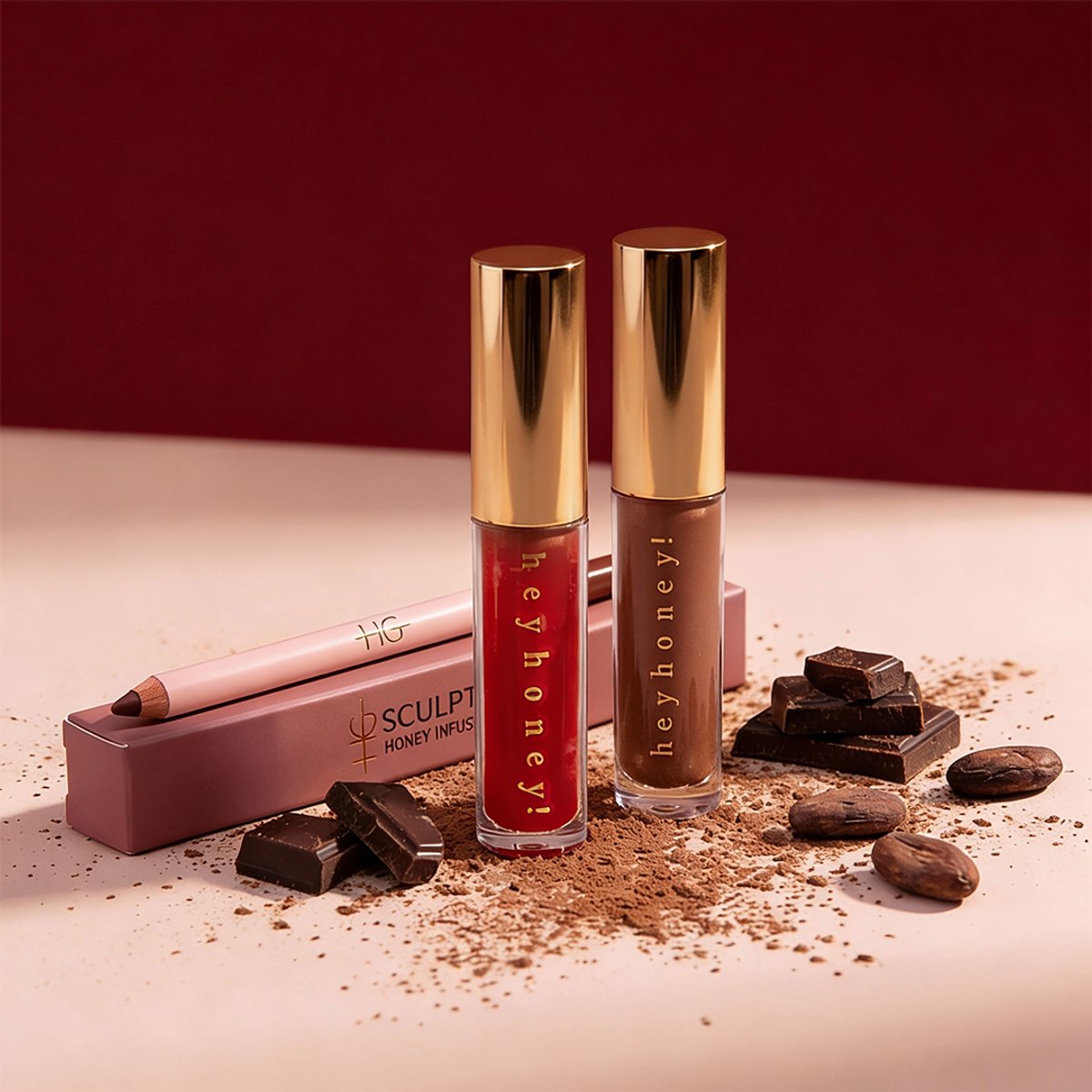 HG Aesthetics Lover’s Lip Kit – Cadeau voor Haar – Lipliner Cocoa Cairo + Lippenolie Set – Hydraterende & Volumegevende Lippenbundel