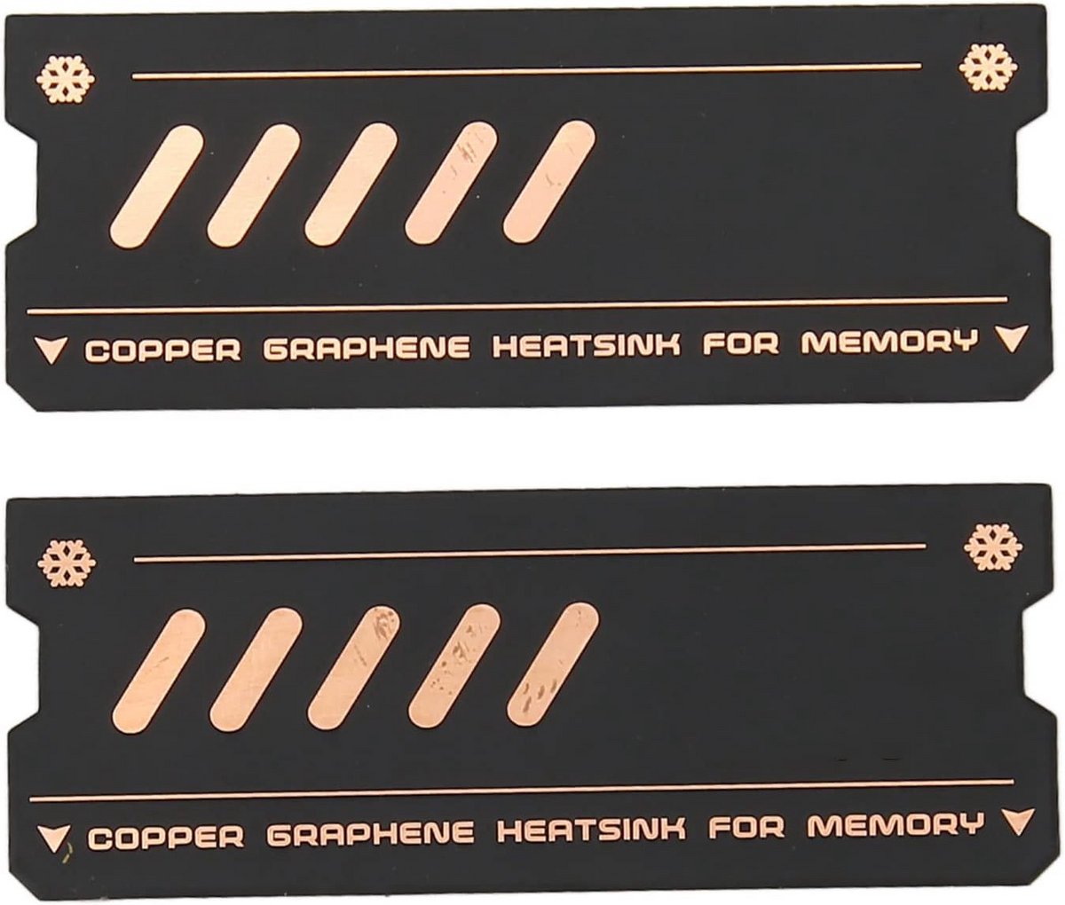 2x Laptop Geheugen Koellichaam DDR5 DDR4 - Snelle Warmteafvoer Koper Grafeen