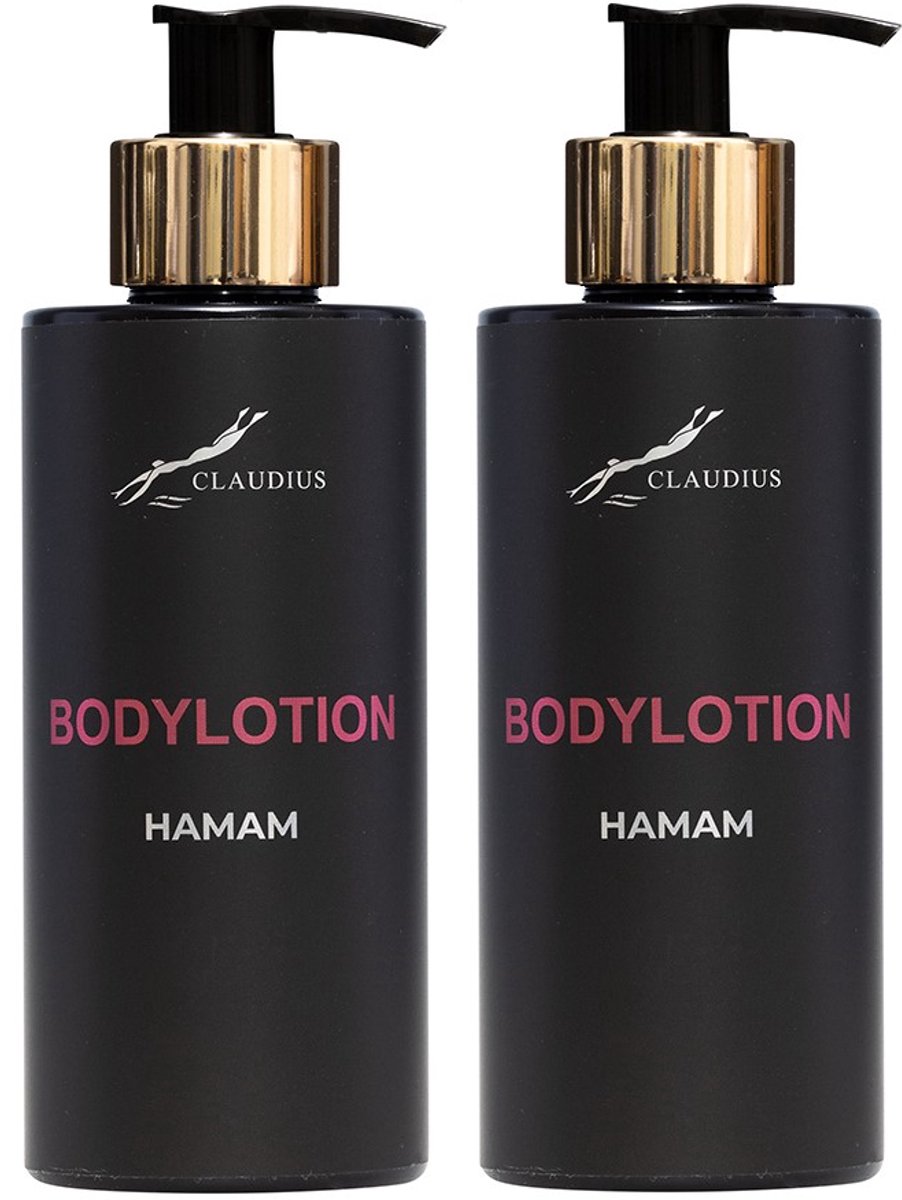 Bodylotion Hamam 300 ml - gouden pomp - 2 stuks
