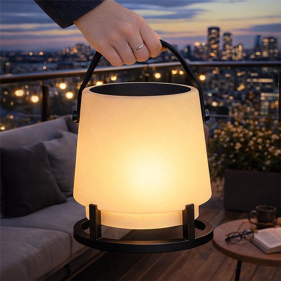 Bluetooth speaker 10W met lamp en zonnepaneel MikaMax Open Air Play draagbaar IP44 waterdicht
