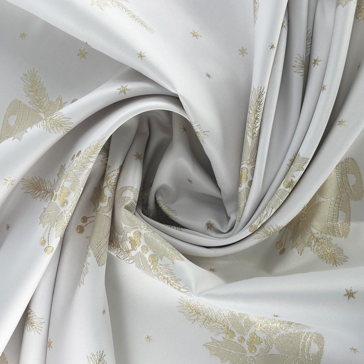 Ronde Kersttafelkleed Jacquard Feestelijk Vlekbestendig Wasbaar Diverse Maten