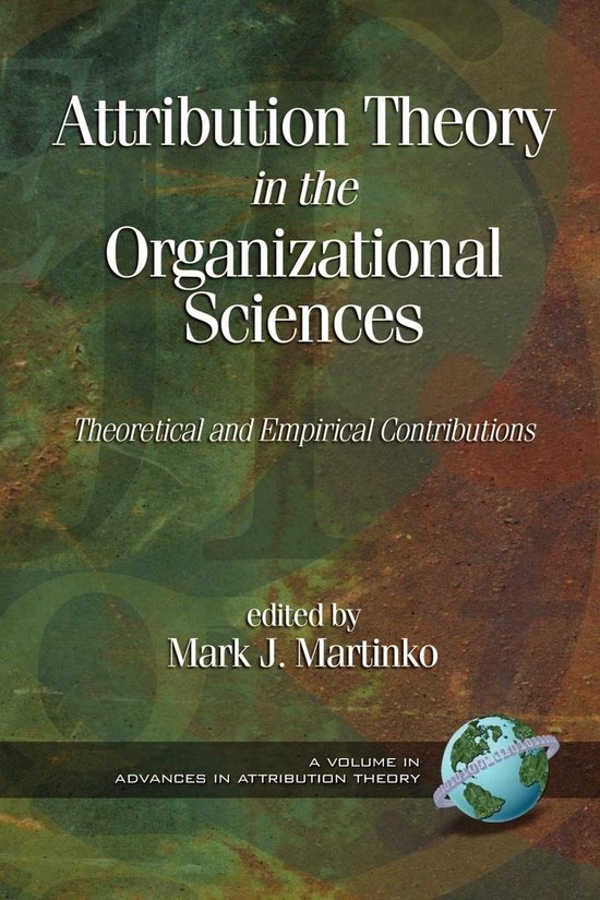 Advances in Attribution Theory - Attribution Theory in the O ... - cover