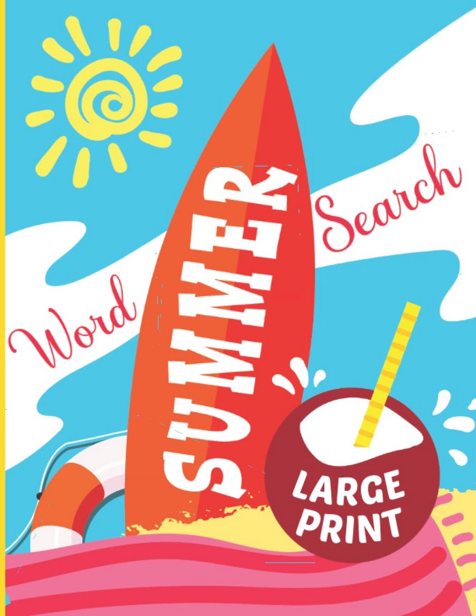 Groot Letter Woordzoeker Zomer Editie Puzzelboek voor Ontspanning en Hersentraining