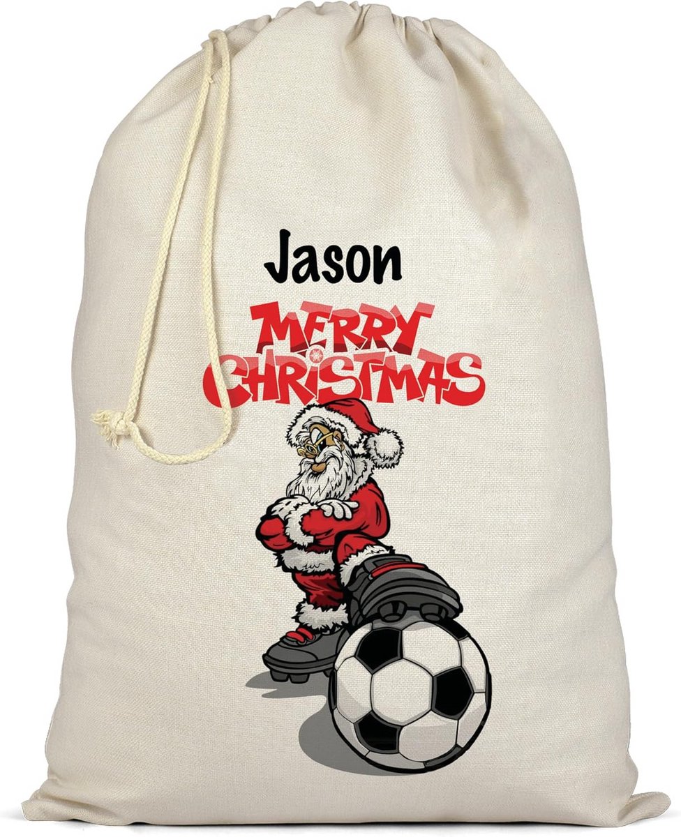 Gepersonaliseerde Kerstzak XL met Naam - Extra Grote Cadeautas
