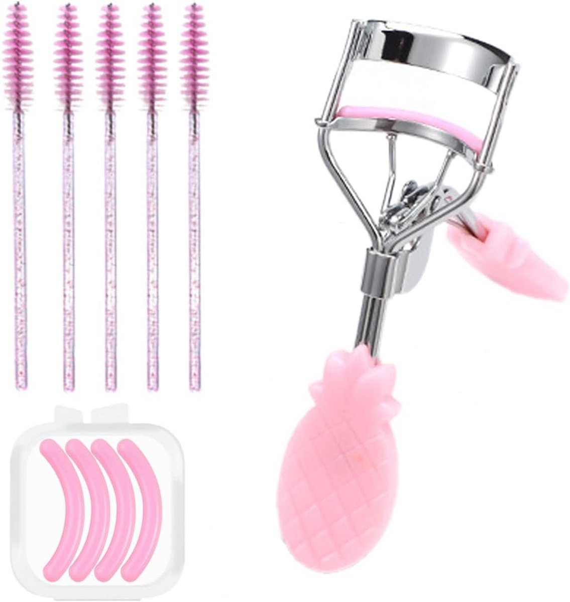 Wimperkruller Set - 4 Maten Wimperkrulspelden inclusief Reserve Pads en Spoelies