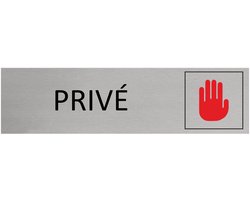 CombiCraft Aluminium deurbordje Privé 165x45mm - per stuk