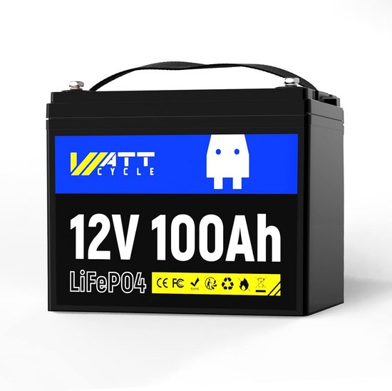 Krachtige LiFePO4 Lithium Accu 12V 100Ah met BMS - Geschikt voor Camper, Zonnepanelen en Elektrische Motor