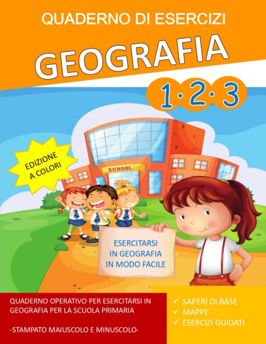 Geografie Werkboek 1e, 2e en 3e Klas Basisschool - Oefeningen en Lesmateriaal