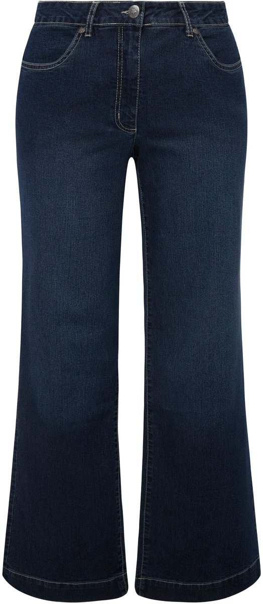 Angel of Style - Dames - Jeans Nora wijd en recht stretchcomfort 4-pocket - Donkerblauw - Maat 23