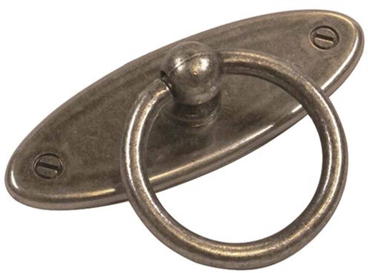 Meubelgreep Trekker - Rond - oud zilver
