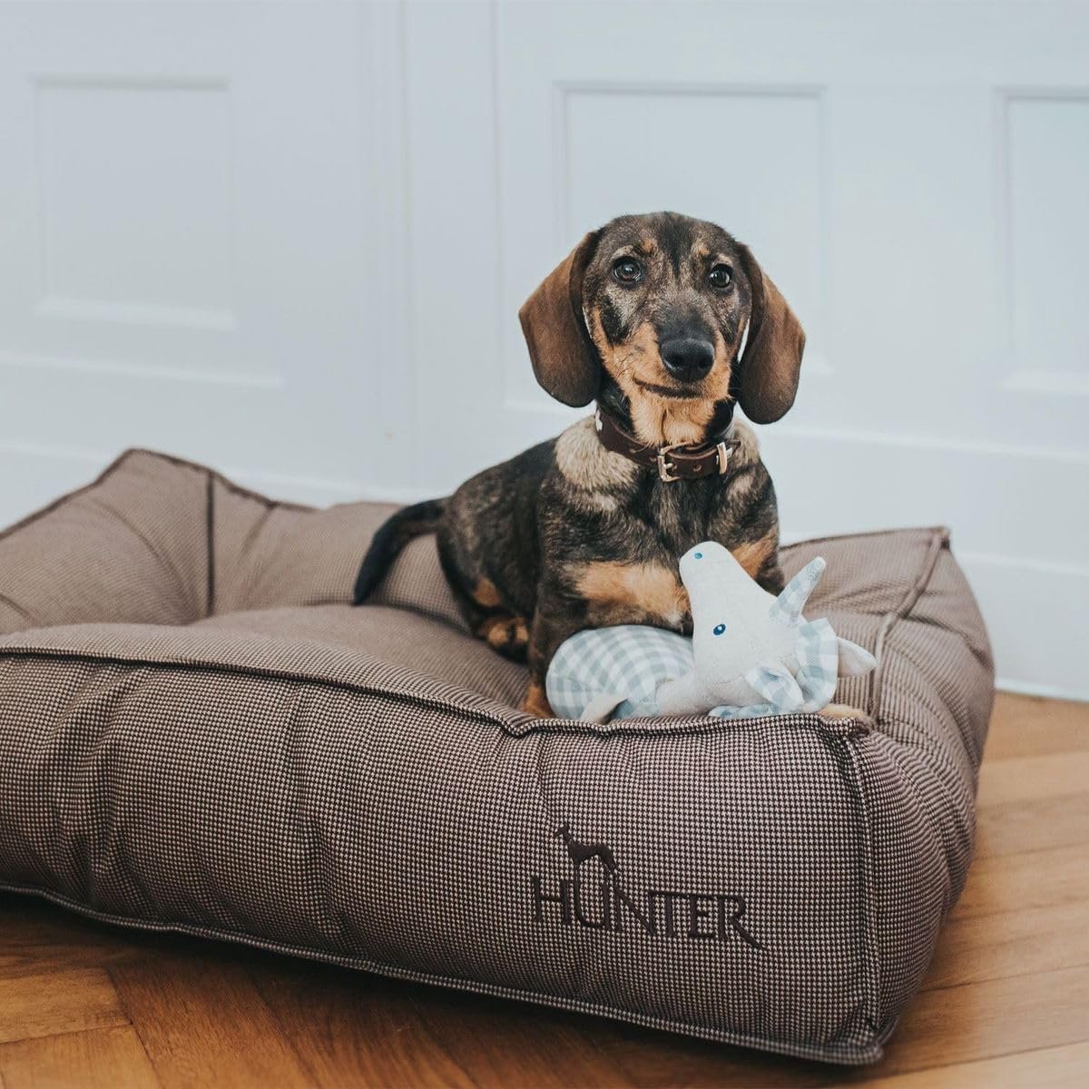 Luxe Gewatteerd Hondenbed Bruin 80x60 cm - Comfortabel en Warm Hondenkussen