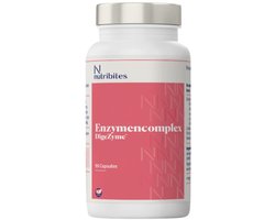Nutribites Enzymencomplex (DigeZyme®) - Met L-glutamine, onverteerbare voedingsvezels en gemberwortelextract - Ter ondersteuning van de spijsvertering - 90 vegan capsules