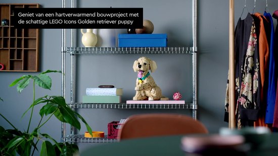 LEGO® Icons Golden Retriever Puppy - Decoratieve Dierenfiguur - Bouwset voor Volwassenen - 11384