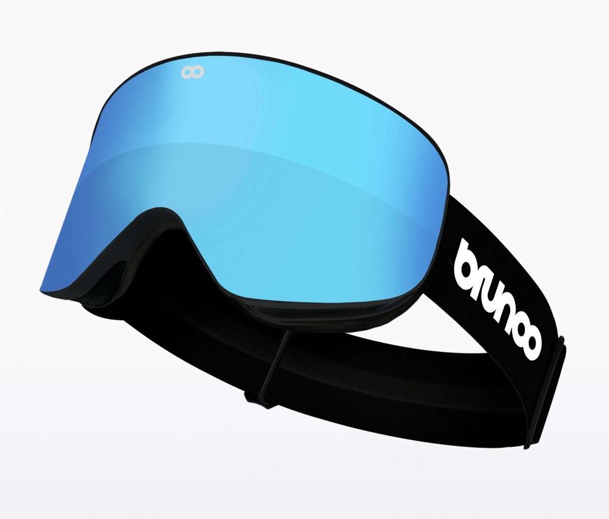 Brunoo Zero Premium Skibril - Blauw - Inclusief 2 lenzen