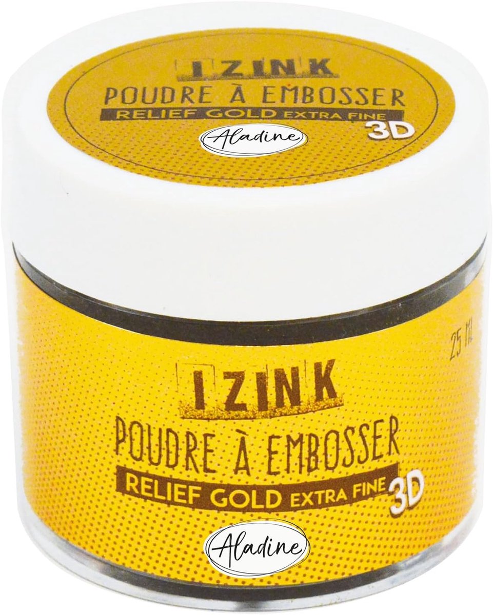 Aladine 10204 Embossingpoeder – 25 ml – Extra Fijn Goudkleurig