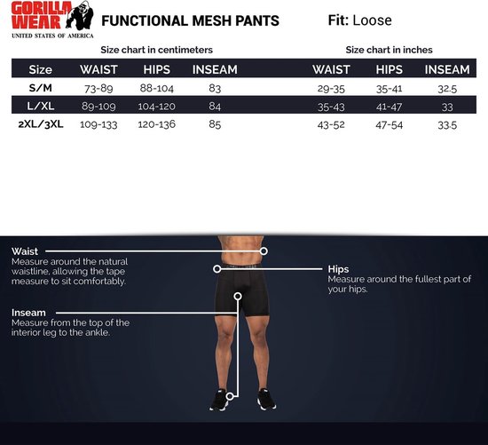 Gorilla Wear Functional Mesh Trainingsbroek - Zwart / Groen - 2XL/3XL van Gorilla Wear — afbeelding 4