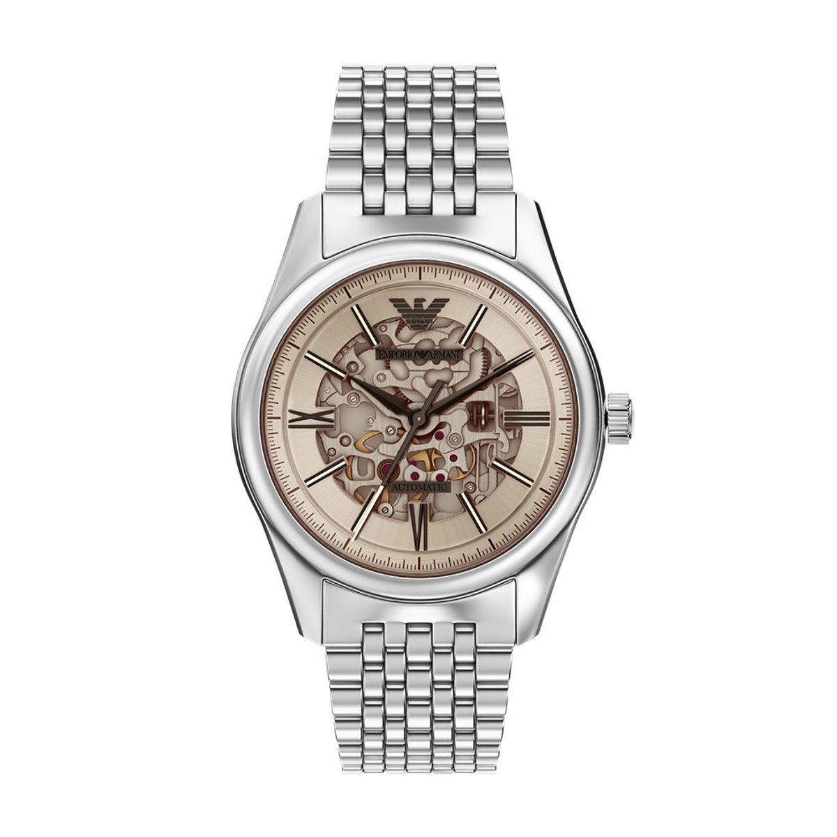 Emporio Armani AR60095 Mannen Horloge 43 mm - Zilverkleurig