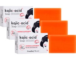3 x KOJIC ACID Zeep - Kojic Acid Gezichtsreiniging - Tegen pigmentvlekken - Antirimpel -…