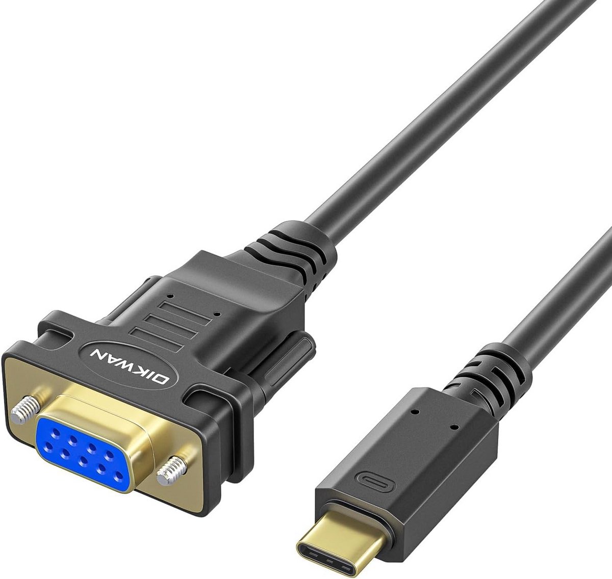 USB-C naar Seriële Adapterkabel Vrouwelijk (DB9/RS232) voor Windows, Mac en Linux